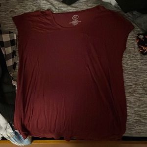 Plain maroon shirt from Maurices